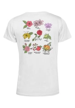 Disney Princesses Princess Flowers - T-Shirt Con Stampa - White -Disney 01f6f4b9591a41649c4151fec0e6c01a