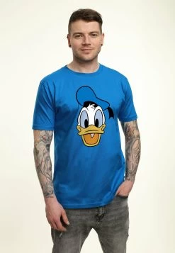 Disney Classic Mickey Big Face Donald T-Shirt Con StampaBright Blue Uomo T-shirt E Polo H3A22O10F-K11