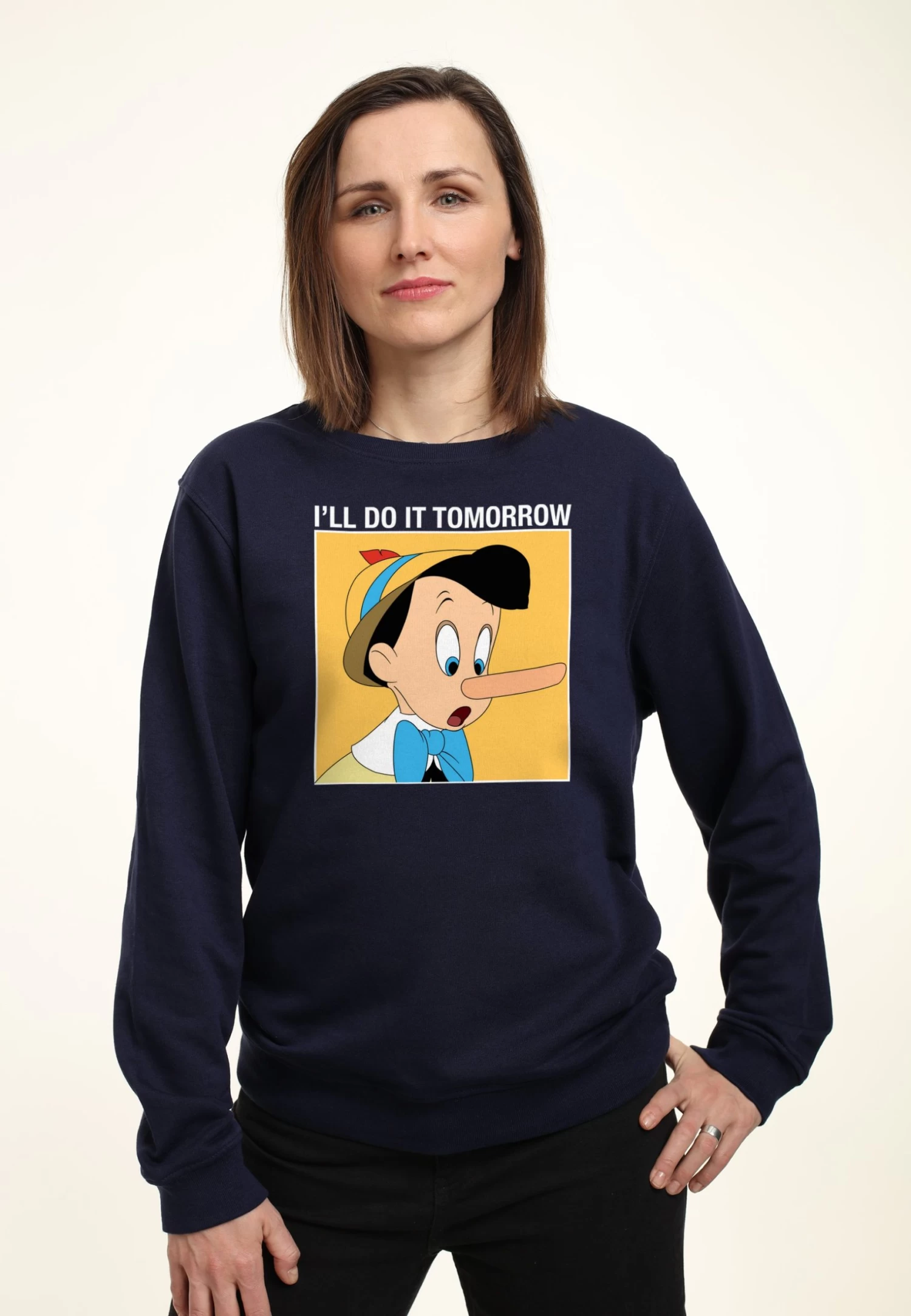 Disney Pinocchio Do It Tomorrow - Felpa - Navy Blue 1 Disney Pinocchio Do It Tomorrow - Felpa - Navy Blue
