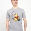 Disney Winnie The Pooh Pooh Line ArtT-Shirt Con StampaMelange Grey Uomo T-shirt E Polo H3A22O4JT-C11