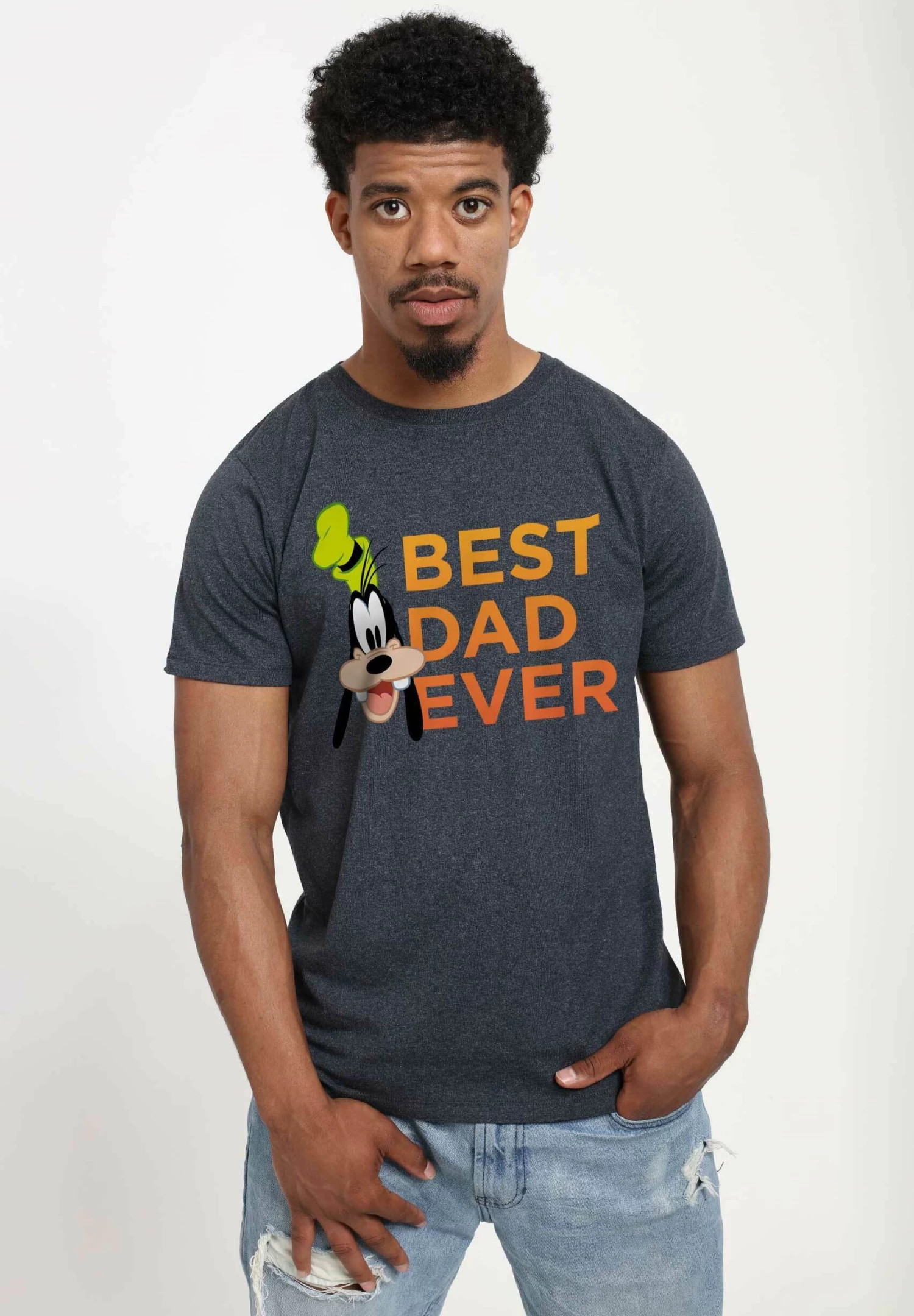 Disney Mickey Classic Best Goof UnisexT-Shirt Con StampaMelange Black Uomo T-shirt E Polo H3A2100GE-Q11 1 Disney Mickey Classic Best Goof UnisexT-Shirt Con StampaMelange Black Uomo T-shirt E Polo H3A2100GE-Q11