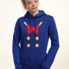 Disney Classic Mickey Donald - Felpa Con Cappuccio - Royal Blue