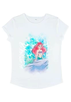 Disney The Little Mermaid Watercolor SplashT-Shirt Con StampaWhite Donna T-shirt E Top H3A21D0B7-A11 -Disney 14abd895af644470822428c7ed00ac0c