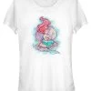Disney The Little Mermaid Shining VoiceT-Shirt Con StampaWhite Donna T-shirt E Top H3A21DBE4-A11
