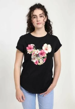 Disney Classic Mickey Tropical MouseT-Shirt Con StampaBlack Donna T-shirt E Top H3A21D12F-Q11