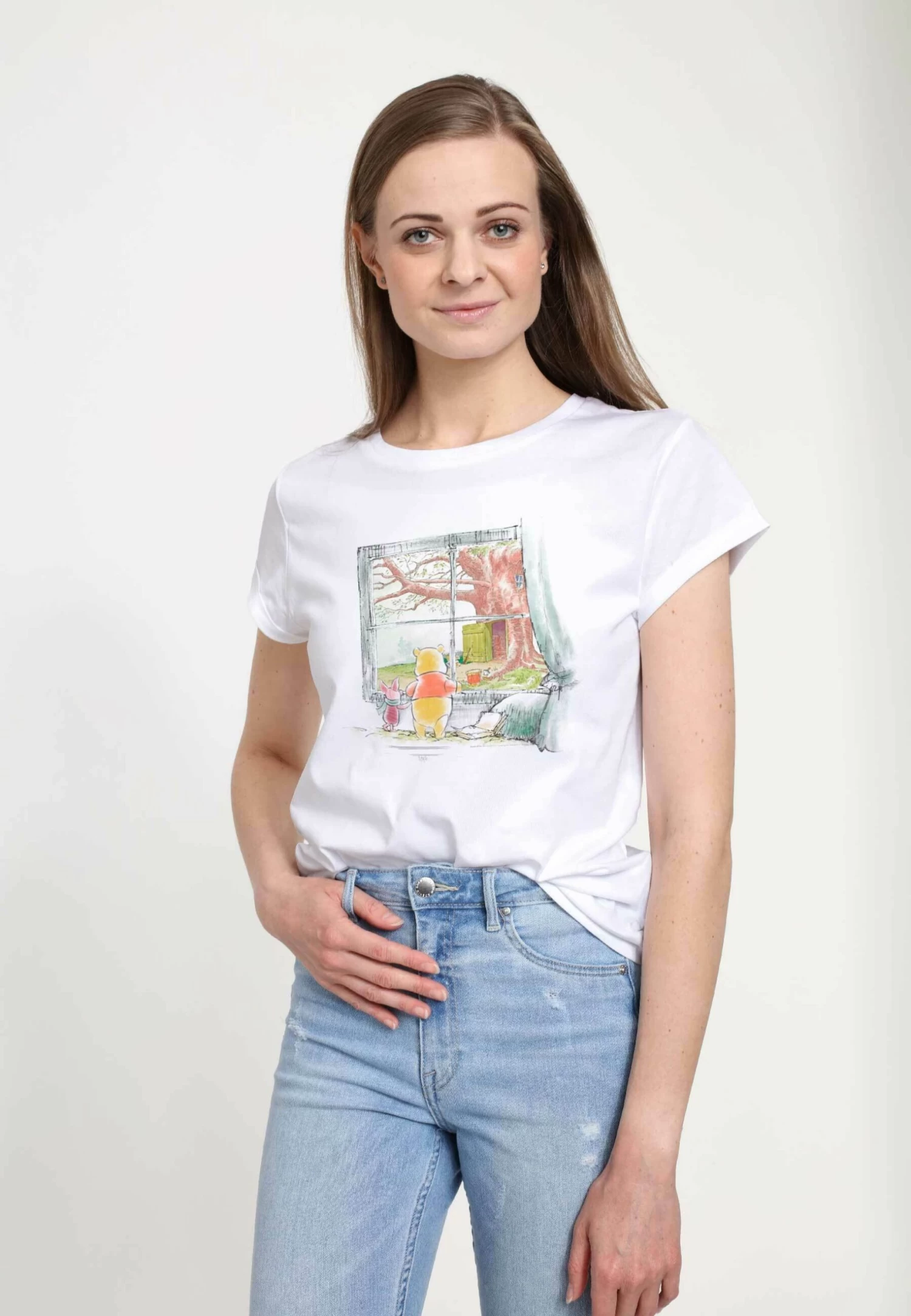 Disney Winnie The Pooh Winnie Window - T-Shirt Con Stampa - White 3 Disney Winnie The Pooh Winnie Window - T-Shirt Con Stampa - White - immagine 3