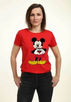 Disney Classic Mickey Mickey LoveT-Shirt Con StampaRed Donna T-shirt E Top H3A21D3I3-G11