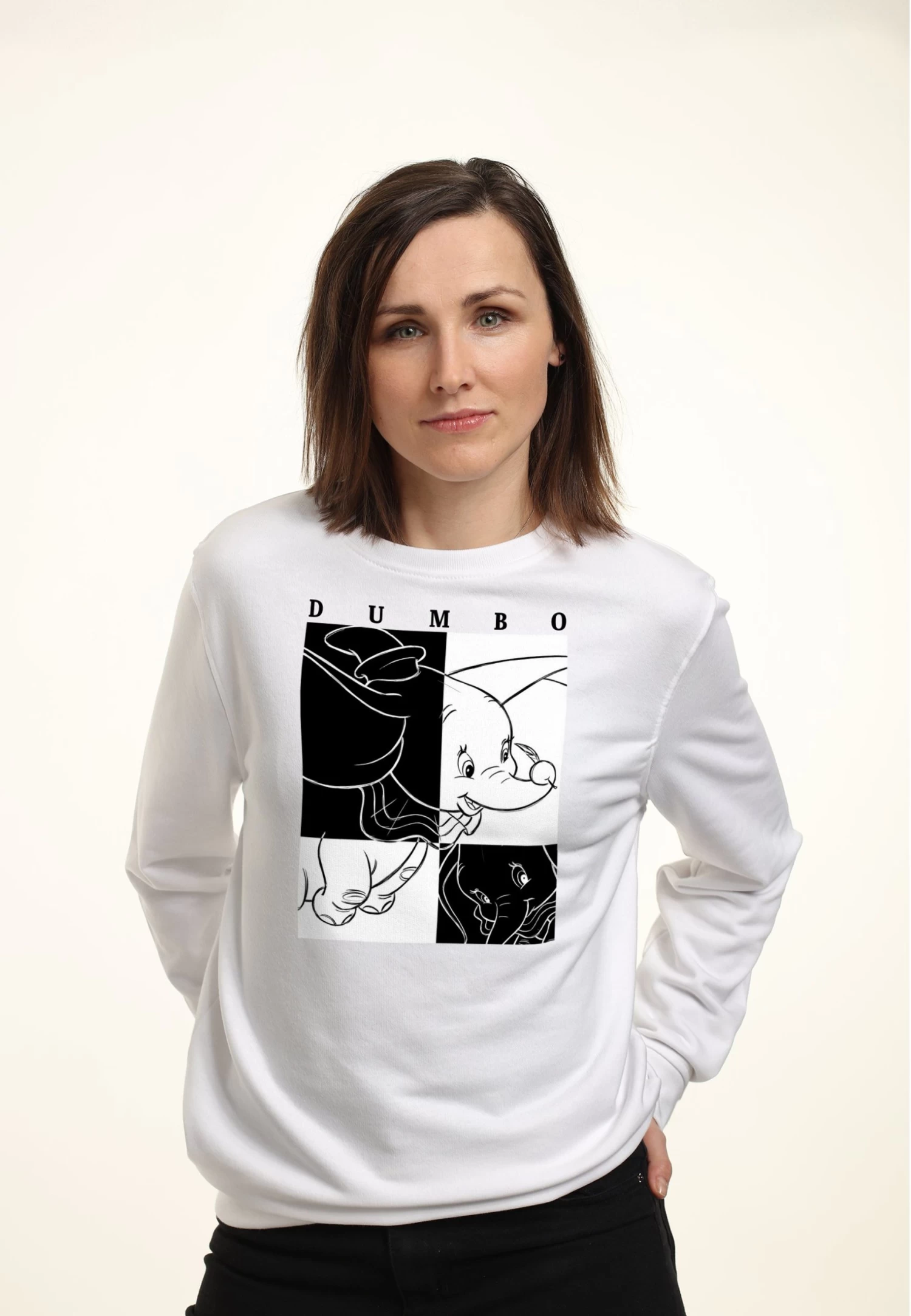 Disney Dumbo ContrastFelpaWhite Donna Felpe H3A21J9Y3-A11 1 Disney Dumbo ContrastFelpaWhite Donna Felpe H3A21J9Y3-A11