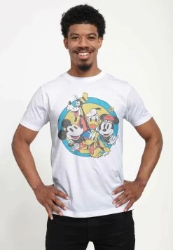 Disney Classic Mickey Original Buddies UnisexT-Shirt Con StampaWhite Donna T-shirt E Top H3A2100GY-A11