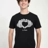 Disney Mickey Classic Glove Heart UnisexT-Shirt Con StampaBlack Uomo T-shirt E Polo H3A2101QQ-Q11