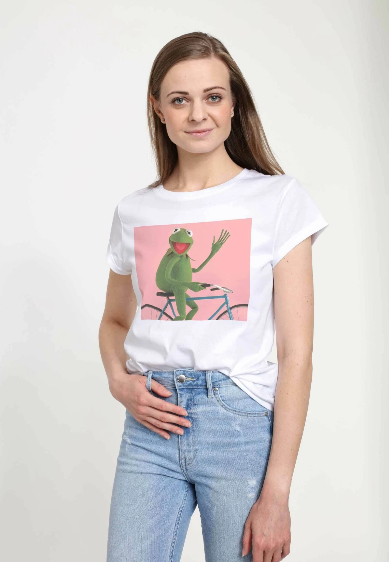 Disney Muppets Biking KermitT-Shirt Con StampaWhite Donna T-shirt E Top H3A21D0XD-A11 4 Disney Muppets Biking KermitT-Shirt Con StampaWhite Donna T-shirt E Top H3A21D0XD-A11 - immagine 4