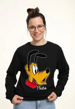Disney Classic Mickey Pluto Big FaceFelpaBlack Donna Felpe H3A21J81X-Q11