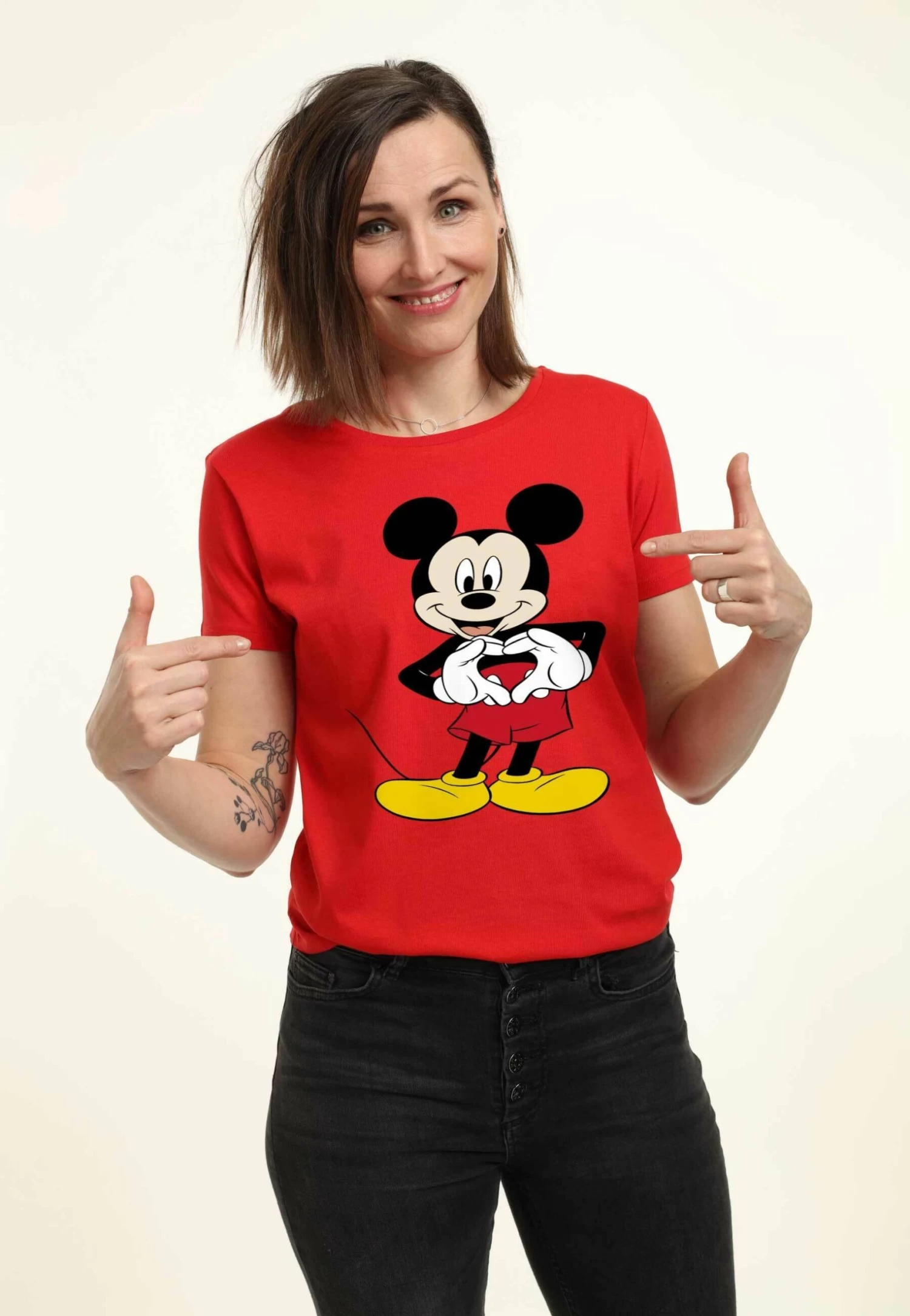 Disney Classic Mickey Mickey LoveT-Shirt Con StampaRed Donna T-shirt E Top H3A21D3I3-G11 3 Disney Classic Mickey Mickey LoveT-Shirt Con StampaRed Donna T-shirt E Top H3A21D3I3-G11 - immagine 3