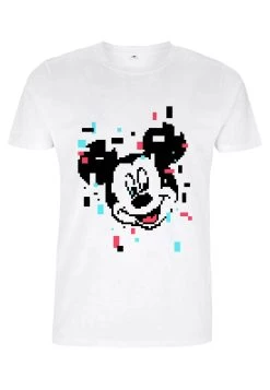 Disney Mickey Mouse Pixel MickeyT-Shirt Con StampaWhite Donna T-shirt E Top H3A21D5OS-A11