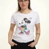 Disney Mickey Classic Dye MinnieT-Shirt Con StampaWhite Donna T-shirt E Top H3A21D3AD-A11