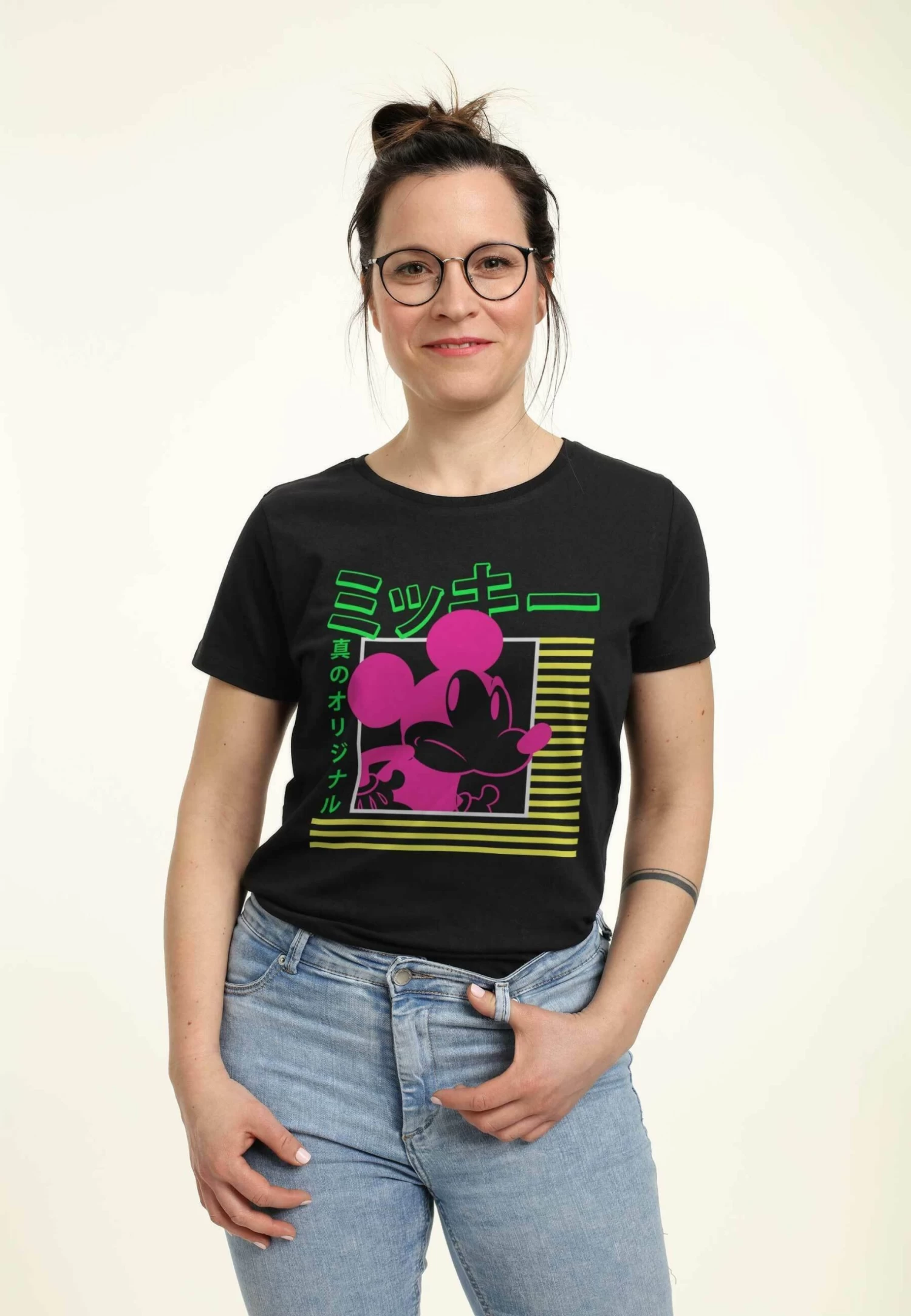 Disney Mickey Mouse & Friends Mickey Kanji- T-Shirt Con Stampa - Black 4 Disney Mickey Mouse & Friends Mickey Kanji- T-Shirt Con Stampa - Black - immagine 4