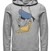 Disney Classics Unisex Donald Face Hoodie - Felpa Con Cappuccio - Melange Grey