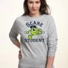 Disney Monster'S Inc Scare StudentFelpaHeather Grey Donna Felpe H3A21J6V8-C11