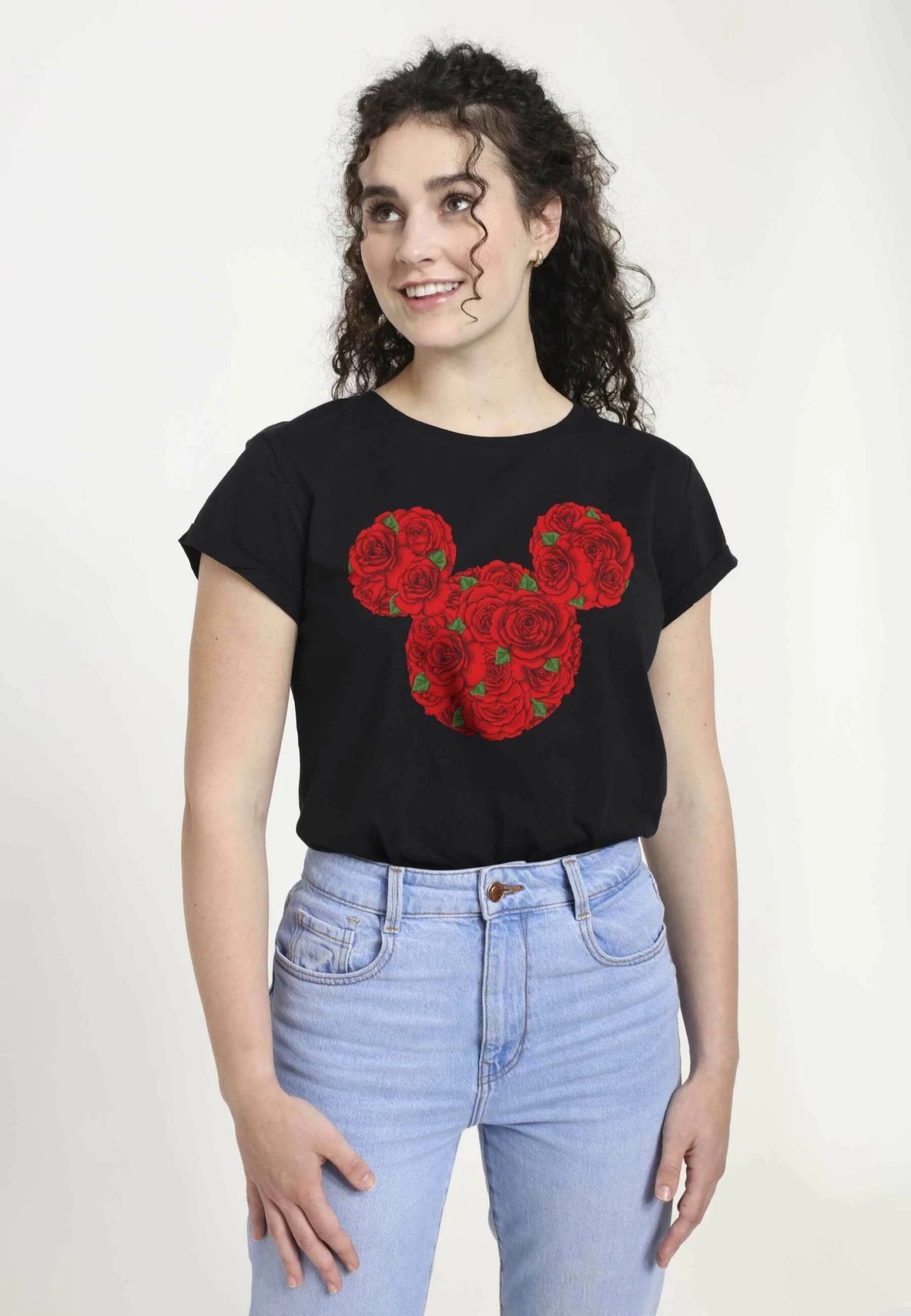 Disney Mickey Classic Mickey Mouse RosesT-Shirt Con StampaBlack Donna T-shirt E Top H3A21D0ZR-Q11 3 Disney Mickey Classic Mickey Mouse RosesT-Shirt Con StampaBlack Donna T-shirt E Top H3A21D0ZR-Q11 - immagine 3