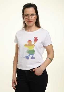 Disney Mickey Classic Love Is Love Pride Mickey - T-Shirt Con Stampa - White -Disney 307f85ec9f3642ae97631394d61b87f7