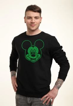 Disney Classic Mickey Micky Shamrocks - Felpa - Black