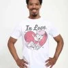 Disney Mickey Classic In Love Donald UnisexT-Shirt Con StampaWhite Uomo T-shirt E Polo H3A2101XO-A11