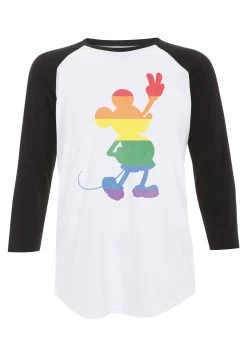 Disney Mickey Classic Love Is Love Pride MickeyMaglietta A Manica LungaWhite Black Donna T-shirt E Top H3A21DBDV-A11 -Disney 373a25e96e4a4123b00f2f2c827269a0