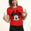 Disney Mickey Classic Big Minnie HolidayT-Shirt Con StampaRed Donna T-shirt E Top H3A21D2QZ-G11