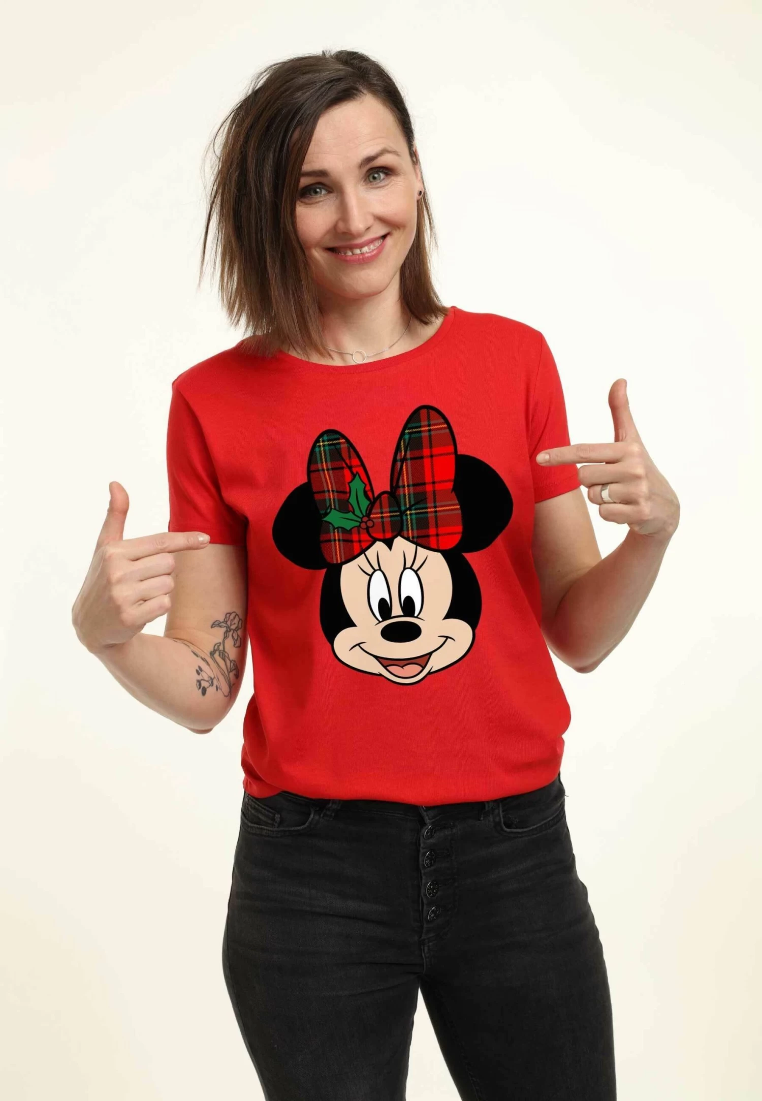 Disney Mickey Classic Big Minnie HolidayT-Shirt Con StampaRed Donna T-shirt E Top H3A21D2QZ-G11 1 Disney Mickey Classic Big Minnie HolidayT-Shirt Con StampaRed Donna T-shirt E Top H3A21D2QZ-G11