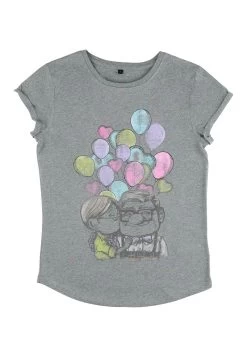 Disney Pixar Up Love UpT-Shirt Con StampaMelange Grey Donna T-shirt E Top H3A21D01G-C11 -Disney 398ebc0bffb24f8fa36cfe868519114c