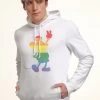 Disney Mickey Classic Love Is Love Pride Mickey - Felpa Con Cappuccio - White