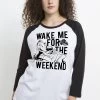Disney Sleeping Beauty Wake MeMaglietta A Manica LungaWhite Black Donna T-shirt E Top H3A21DBDQ-A11