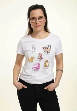 Disney Mickey And Friends Cat BreedsT-Shirt Con StampaWhite Donna T-shirt E Top H3A21D2H8-A11
