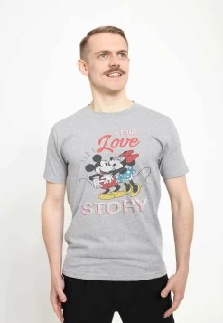 Disney Classic Mickey True Love Story UnisexT-Shirt Con StampaMelange Grey Uomo T-shirt E Polo H3A2101Q4-C11