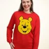 Disney Winnie The Pooh Winniepooh Big FaceFelpaRed Donna Felpe H3A21J6WX-G11