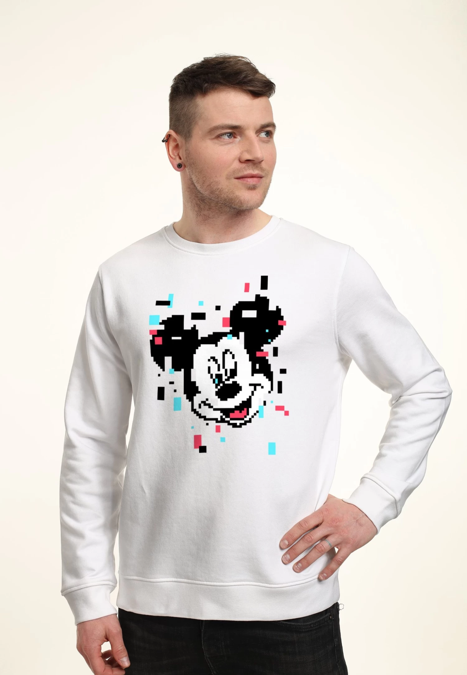 Disney Mickey Mouse Pixel MickeyFelpaWhite Uomo Maglieria E Felpe H3A22S6D1-A11 3 Disney Mickey Mouse Pixel MickeyFelpaWhite Uomo Maglieria E Felpe H3A22S6D1-A11 - immagine 3