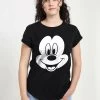 Disney Classic Mickey Big Face MickeyT-Shirt Con StampaBlack Donna T-shirt E Top H3A21D08B-Q11