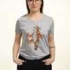 Disney Winnie The Pooh TiggerT-Shirt Con StampaHeather Grey Donna T-shirt E Top H3A21D2H5-C11