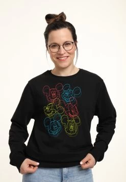 Disney Classic Mickey Neon HeadsFelpaBlack Donna Felpe H3A21J88D-Q11