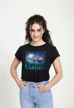 Disney The Little Mermaid Little Mermaid Title - T-Shirt Con Stampa - Black -Disney 4b3136cfe3bc4b169d73a942ad6bedd3