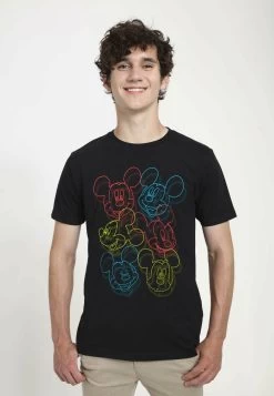 Disney Classic Mickey Neon Heads UnisexT-Shirt Con StampaBlack Uomo T-shirt E Polo H3A21028D-Q11