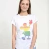 Disney Mickey Classic Love Is Love Pride MickeyT-Shirt Con StampaWhite Donna T-shirt E Top H3A21D11D-A11