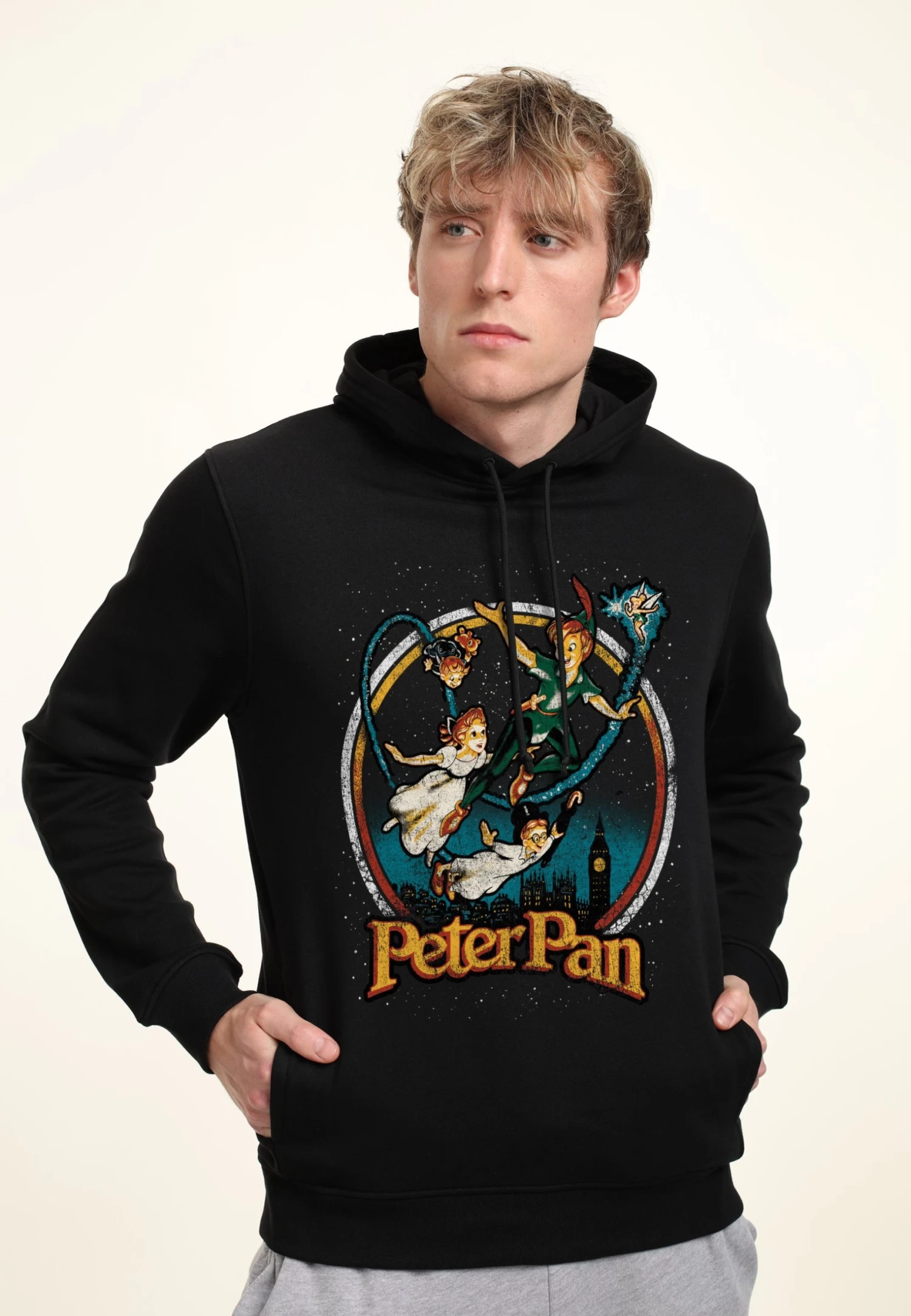 Disney Peter Pan London FlyinFelpa Con CappuccioBlack Uomo Maglieria E Felpe H3A22S2P5-Q11 1 Disney Peter Pan London FlyinFelpa Con CappuccioBlack Uomo Maglieria E Felpe H3A22S2P5-Q11