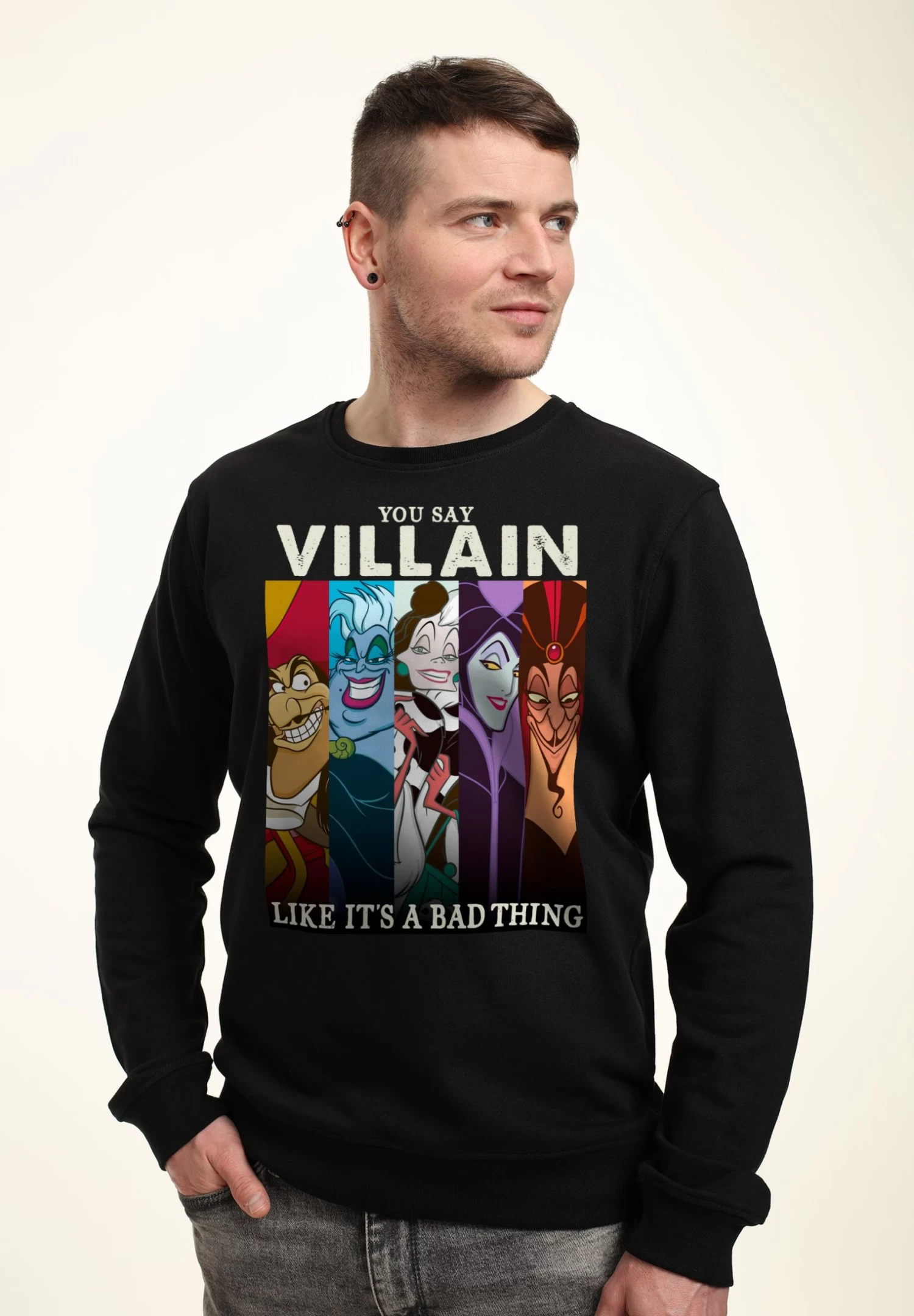 Disney Villains Villain Like BadFelpaBlack Uomo Maglieria E Felpe H3A22S4UV-Q11 1 Disney Villains Villain Like BadFelpaBlack Uomo Maglieria E Felpe H3A22S4UV-Q11
