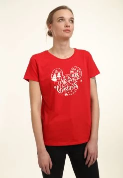Disney Mickey & Friends Holiday EarsT-Shirt Con StampaRed Donna T-shirt E Top H3A21DAF6-G11