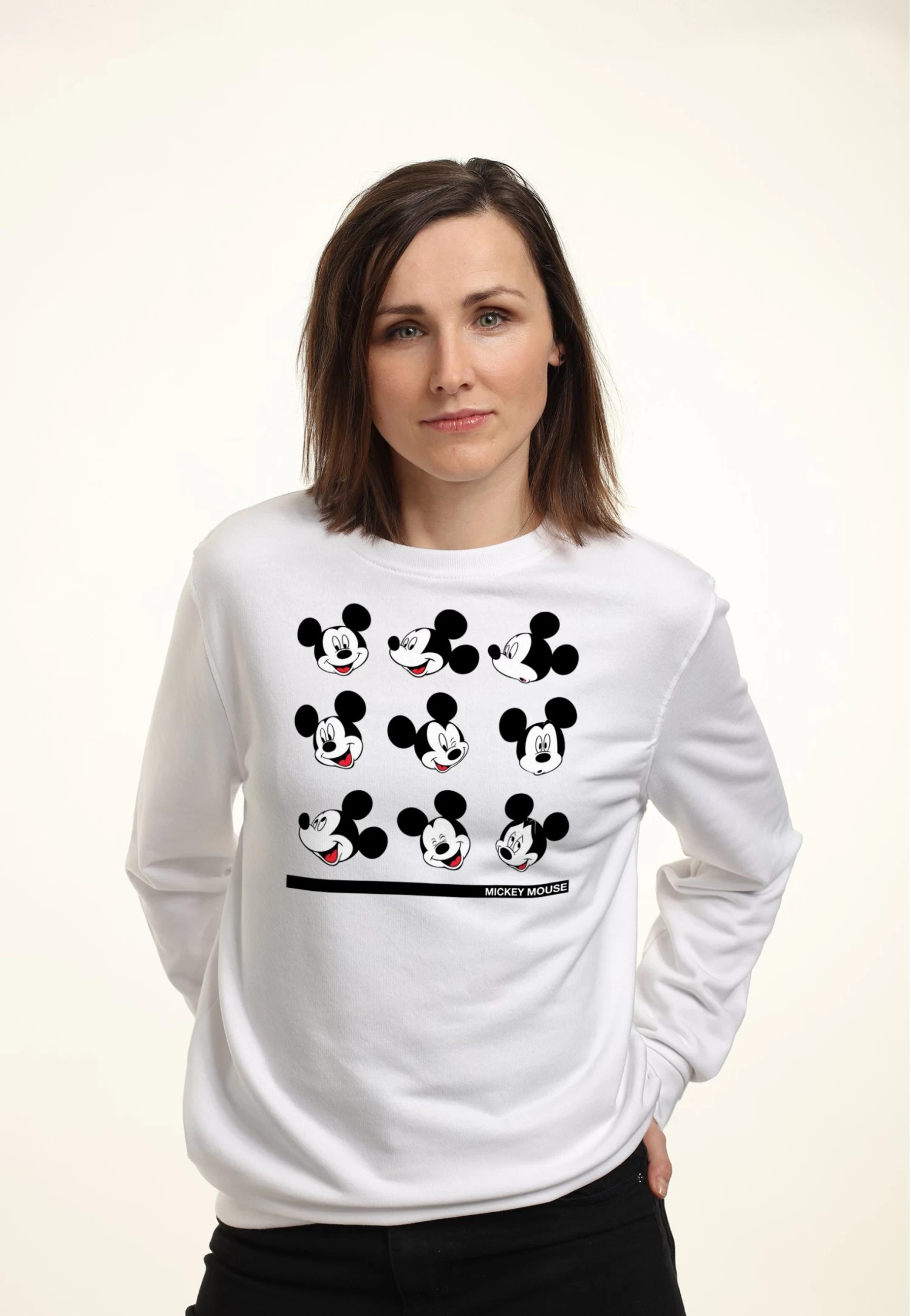 Disney Classic Mickey Mickey ExpressionsFelpaWhite Donna Felpe H3A21J6IB-A11 3 Disney Classic Mickey Mickey ExpressionsFelpaWhite Donna Felpe H3A21J6IB-A11 - immagine 3