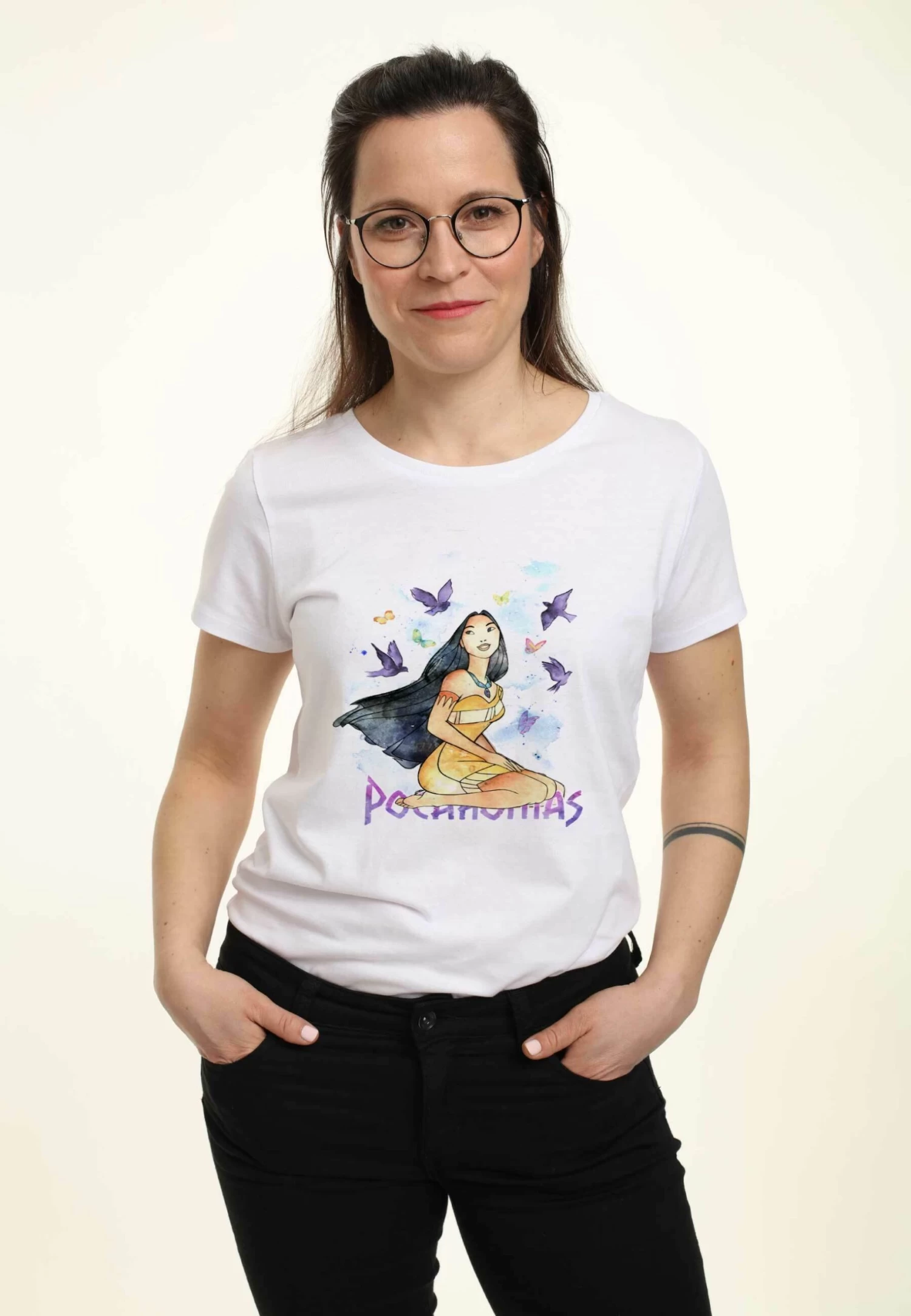 Disney Pocahontas Free SpiritT-Shirt Con StampaWhite Donna T-shirt E Top H3A21D3HW-A11 1 Disney Pocahontas Free SpiritT-Shirt Con StampaWhite Donna T-shirt E Top H3A21D3HW-A11