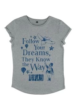Disney Dumbo Follow DreamsT-Shirt Con StampaMelange Grey Donna T-shirt E Top H3A21D02O-C11 -Disney 5019615d9d424856bbbd06c283241984