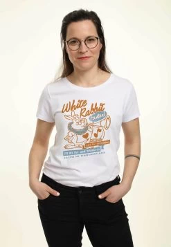 Disney Classics Alice In Wonderland RabbitT-Shirt Con StampaWhite Donna T-shirt E Top H3A21D3CM-A11