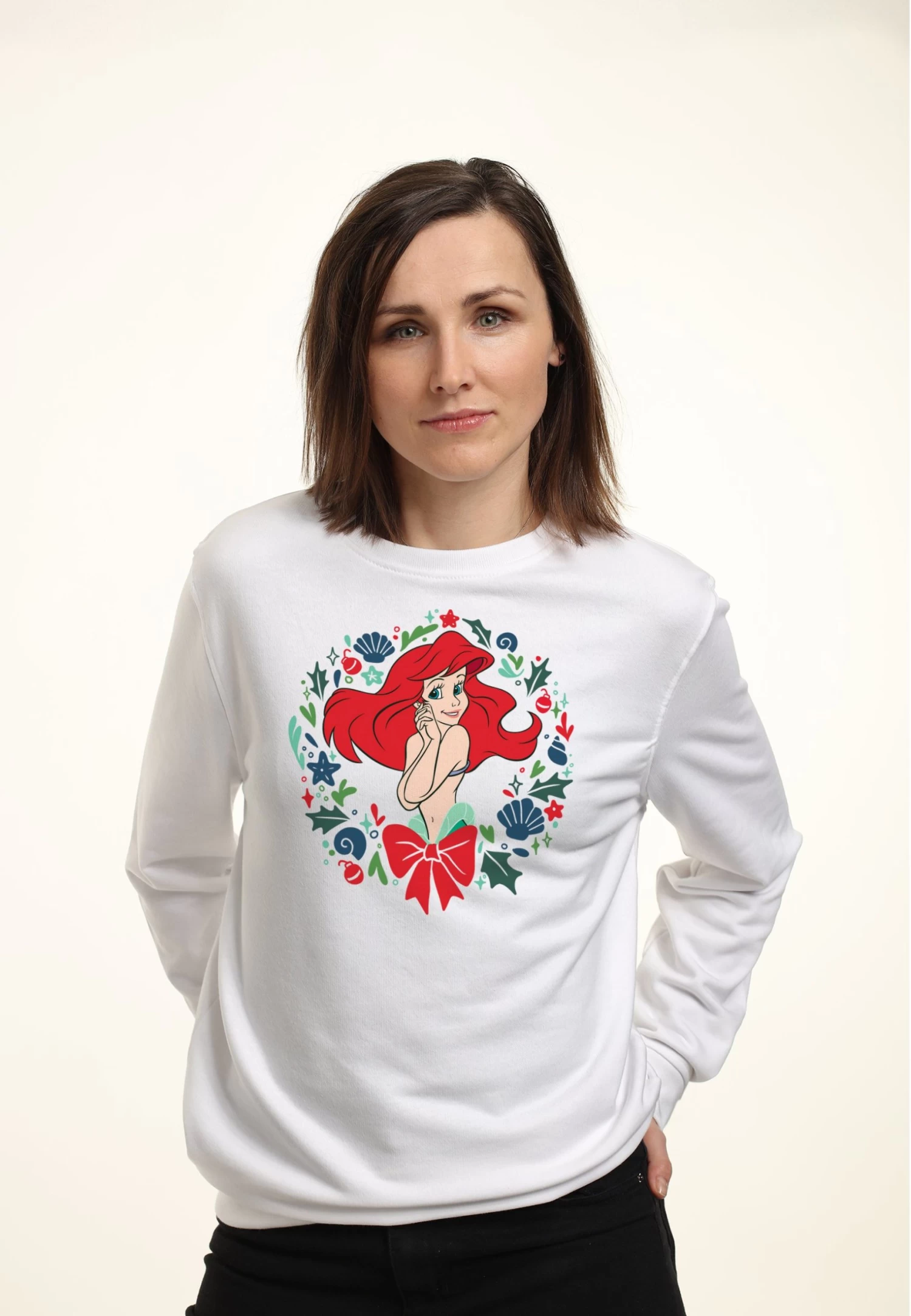 Disney The Little Mermaid Festive ArielFelpaWhite Donna Felpe H3A21J5RU-A11 1 Disney The Little Mermaid Festive ArielFelpaWhite Donna Felpe H3A21J5RU-A11